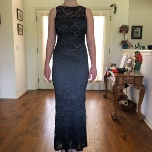 Gray and Black Ombré Formal Dress